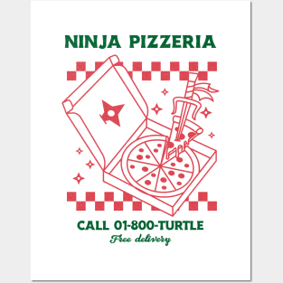 Ninja Pizza Delivery Cowabunga! Posters and Art